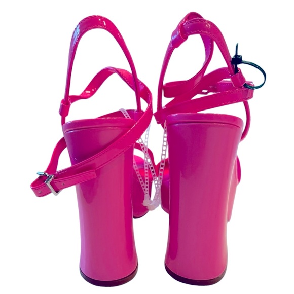 Gianni Bini LEXEY Patent Ankle Wrap Platform Sandal - Picture 7 of 9